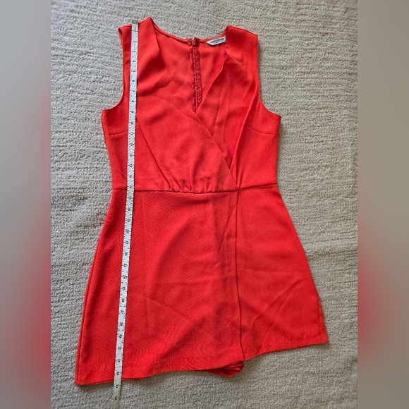 🔥 Amanda Uprichard Bold Orange Romper Sz L | Brunch, Resort, Vacay - Picture 5 of 12